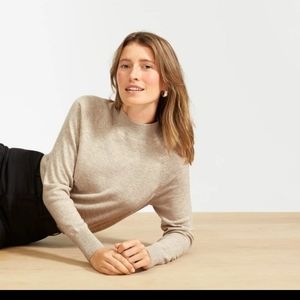 Cashmere Raglan Mockneck - Everlane - Oatmeal - XS